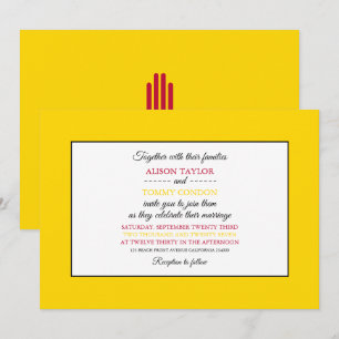 New Mexican Flag, Flag of New Mexico Wedding Invitation