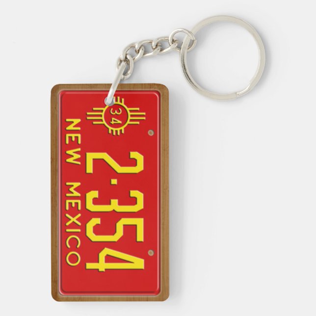 New Mexico 1934 Vintage License Plate Keychain (Back)