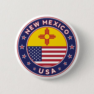 New Mexico 2 Inch Round Button