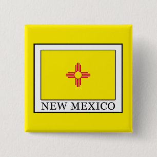 New Mexico 2 Inch Square Button
