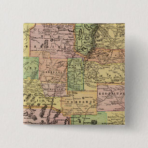 New Mexico 2 Inch Square Button