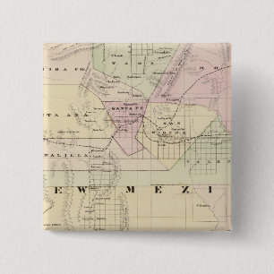 New Mexico 2 Inch Square Button