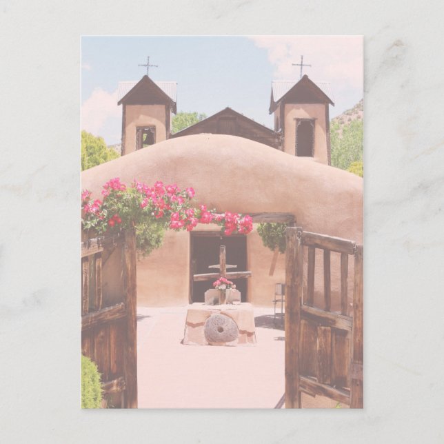 New Mexico Adobe Church Postcard (Front)