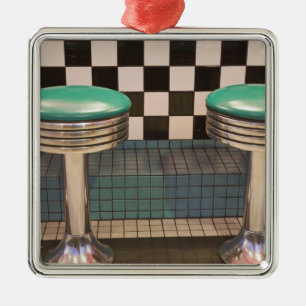 New Mexico, Albuquerque. The 66 Diner along Metal Ornament
