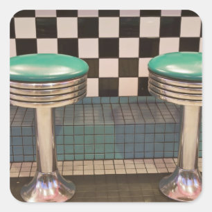 New Mexico, Albuquerque. The 66 Diner along Square Sticker