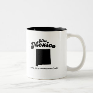 New Mexico - Alien Welcome  Centre Two-Tone Coffee Mug