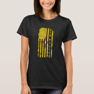 New Mexico American Flag Home State of New Mexico  T-Shirt