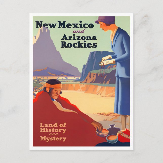 New Mexico Arizona vintage travel postcard (Front)