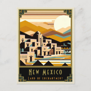 New Mexico   Art Deco Postcard