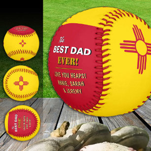 New Mexico Best Dad, patriotic USA, Flag Baseball