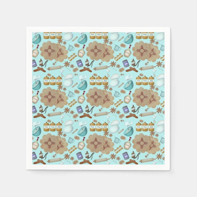 New Mexico Biscochito Cookies Zia Sun Napkin (Front)