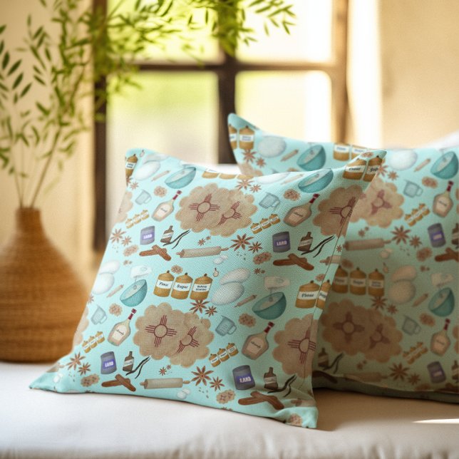 New Mexico Biscochito Cookies Zia Sun Throw Pillow (Creator Uploaded)