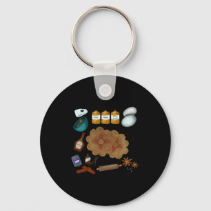 New Mexico Biscochito Cookies Zia Sun Toddler  Keychain