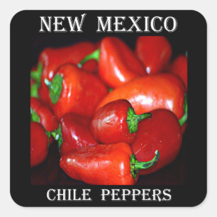New Mexico Chili Peppers (Chile) Square Sticker