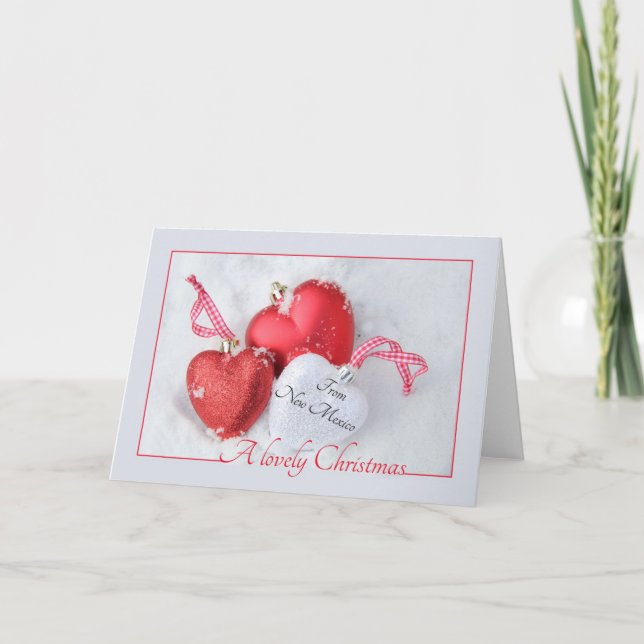 New Mexico Christmas Card with ornaments (Front)