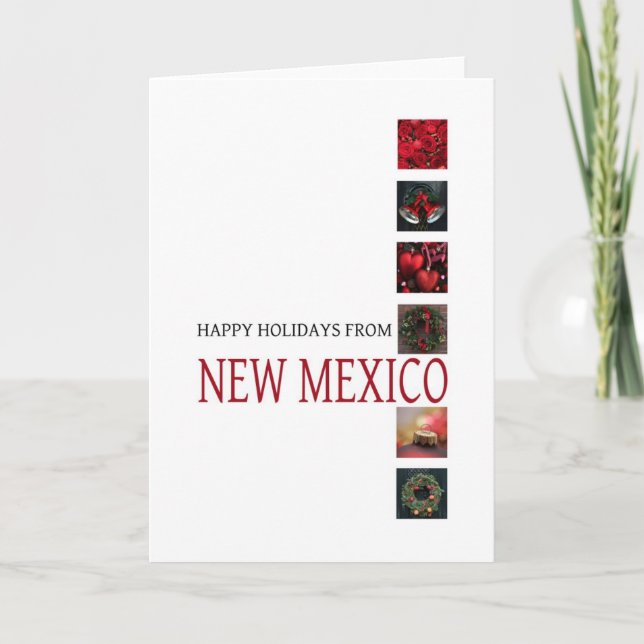 New Mexico Christmas Card with ornaments (Front)