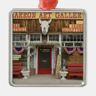 New Mexico, Cimarron. Cimarron art gallery, New Metal Ornament
