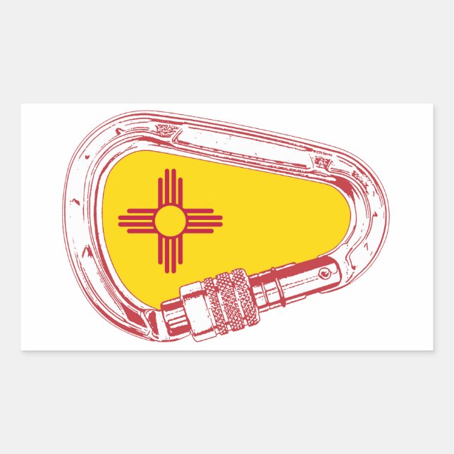 New Mexico Climbing Carabiner Sticker (Front)