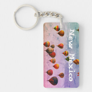 New Mexico Colourful Hot Air Balloons Keychain