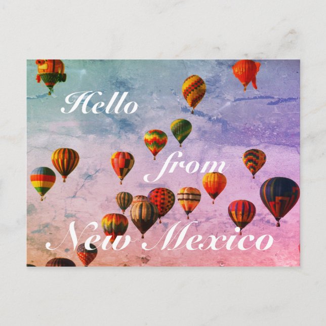 New Mexico Colourful Hot Air Balloons Postcard (Front)