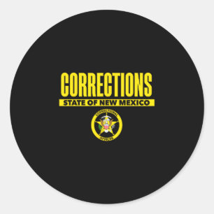 New Mexico Correctional Officer Thin Gray Line  Classic Round Sticker