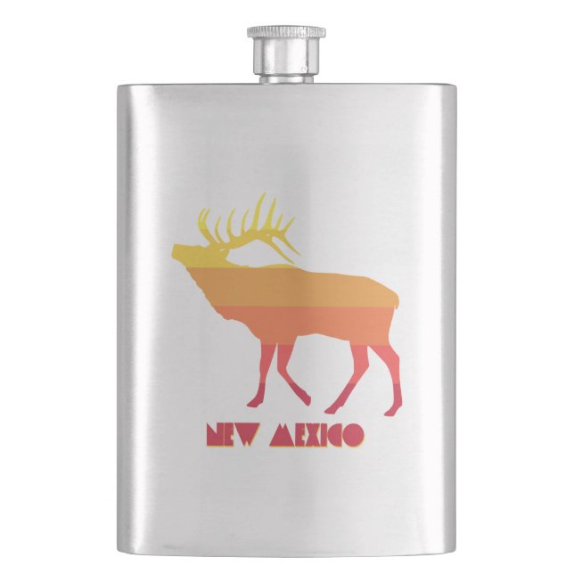 New Mexico Elk Hip Flask (Front)
