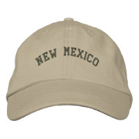 New Mexico Embroidered Basic Cap Olive Green