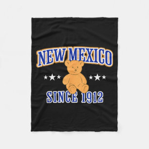 New Mexico Est. 1912, Nm Usa Patriotic Teddy Bear  Fleece Blanket