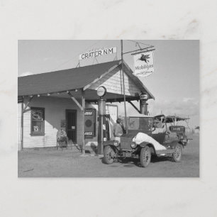 New Mexico Filling Station, 1936 Postcard