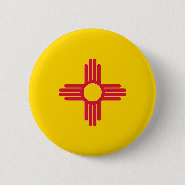 New Mexico Flag 2 Inch Round Button (Front)