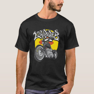New Mexico Flag Cholo Motorcycles Latino Vicla Low T-Shirt