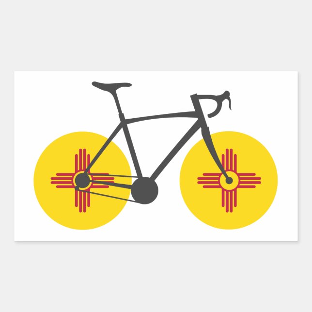 New Mexico Flag Cycling Sticker (Front)