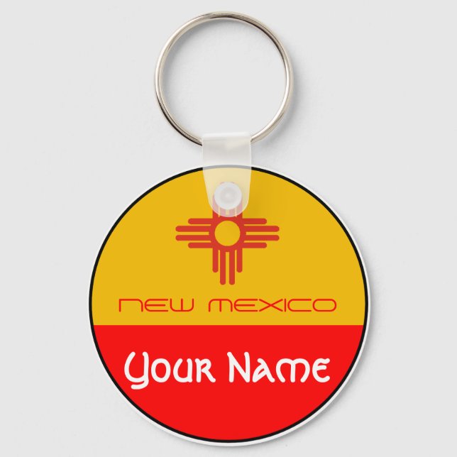 New Mexico-  FLAG Keychain (Front)