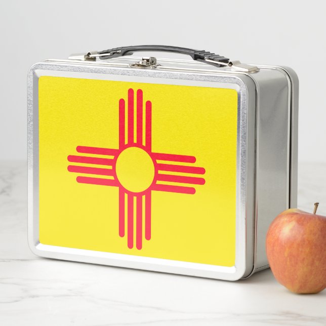 New Mexico Flag Metal Lunch Box (In Situ)