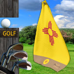 New Mexico flag & New Mexico monogrammed / golf Golf Towel<br><div class="desc">Sports/Golf Towel: New Mexico & New Mexican flag with monogrammed "custom" name at the bottom - love my country,  travel,  holiday,  patriots / sports fans</div>