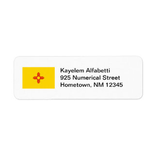 New Mexico Flag Return Address Label