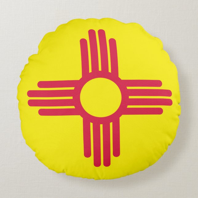 New Mexico flag Round Pillow (Front)