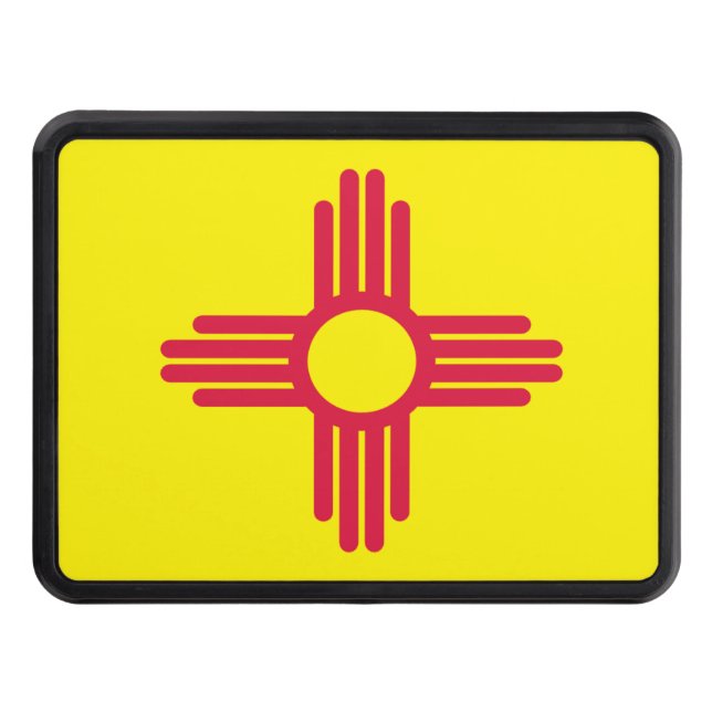 New Mexico flag Trailer Hitch Cover (Front)
