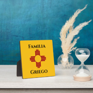 New Mexico flag with Zia symbol Plaque