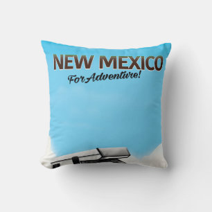 New Mexico "For Adventure" Travel poster Throw Pillow