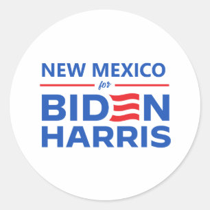 New Mexico for Biden Harris Classic Round Sticker