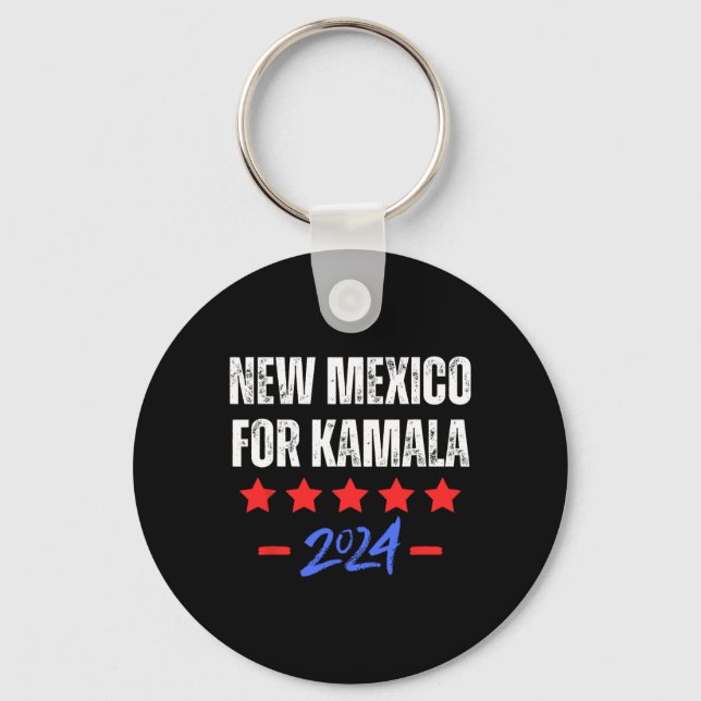 New Mexico For Kamala 2024 Dnc Kamala Harris Suprt Keychain (Front)