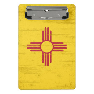 New Mexico grunge Flag. Flag of New Mexico with Mini Clipboard