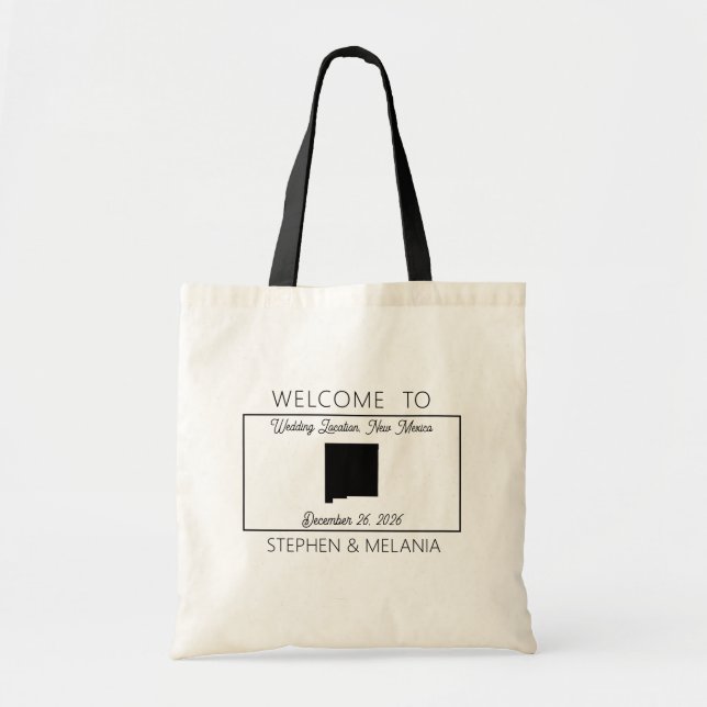 New Mexico Guests Welcome Wedding Tote Bag (Front)