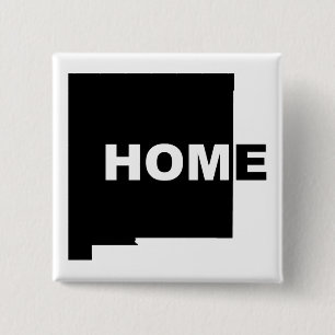 New Mexico Home Away From State Button Badge Pin