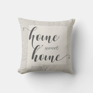 New Mexico - Home Sweet Home burlap-look Throw Pillow