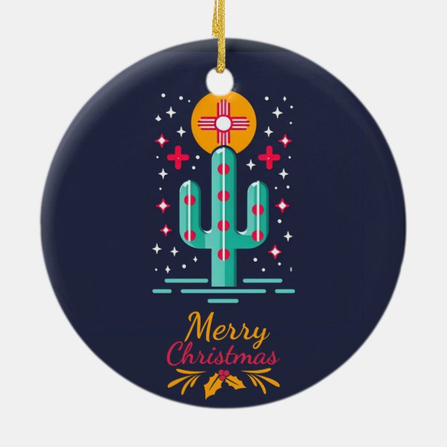 🔴new MEXICO INSPIRED FLAG  CERAMIC ORNAMENT (Back)