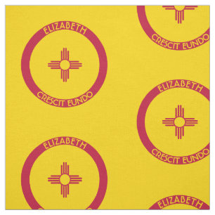 New Mexico Land Of Enchantment Personalized Flag Fabric