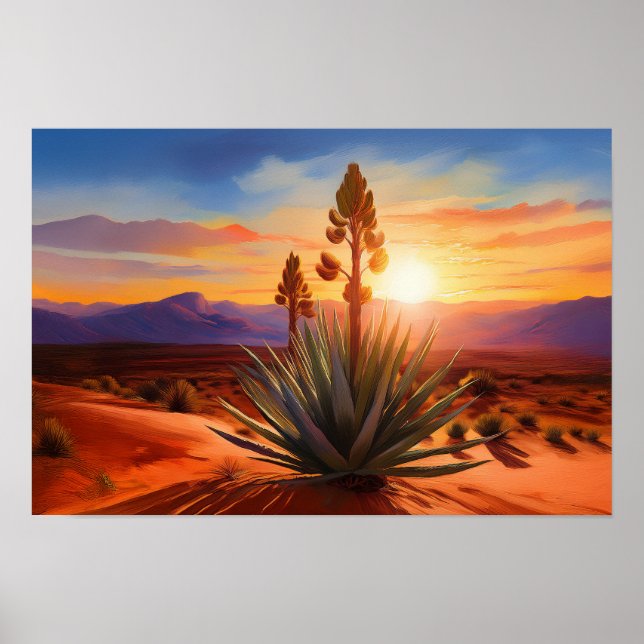 New Mexico Land Of Enchantment Yucca Desert Poster (Front)
