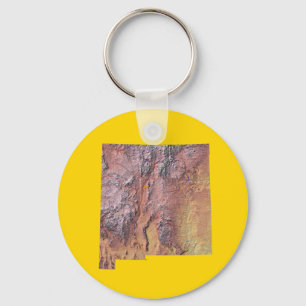 New Mexico Map Keychain